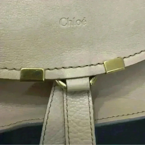 Authentic Chloe Pure Marcie Hobo Handbag Purse Braided Handle Dustbag Cream - Picture 3 of 15